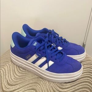 Adidas VL Court Bold Blue and White Sneakers
